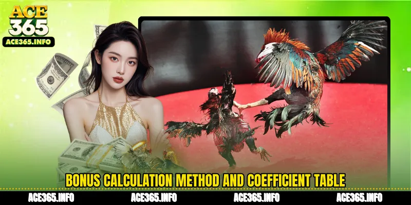 Bonus calculation method and coefficient table
