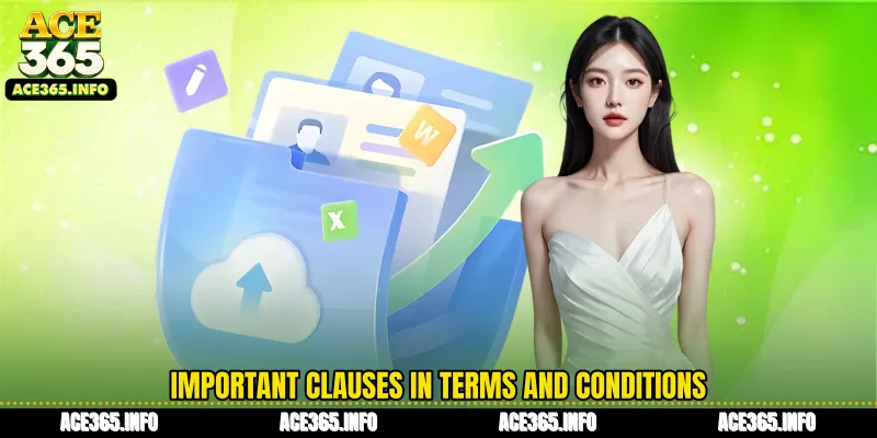 Important clauses in Terms and Conditions