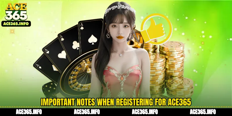 Important notes when registering for ACE365